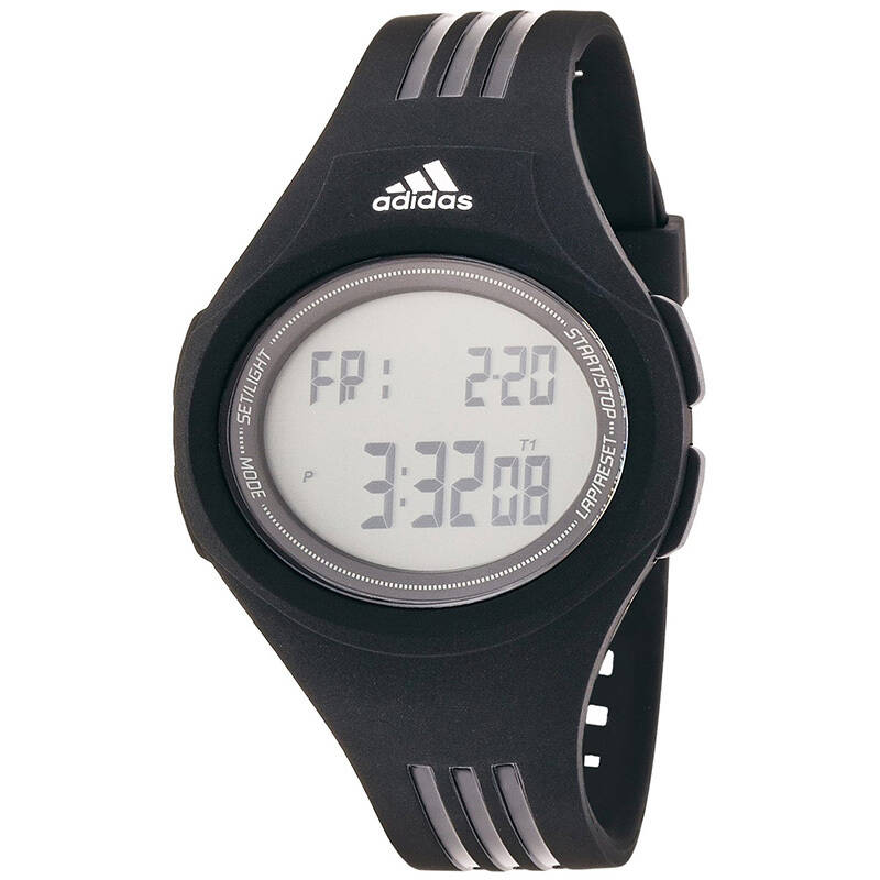 阿迪达斯(adidas)男表运动时尚胶带圆盘数字闹钟防水男士电子表 adp