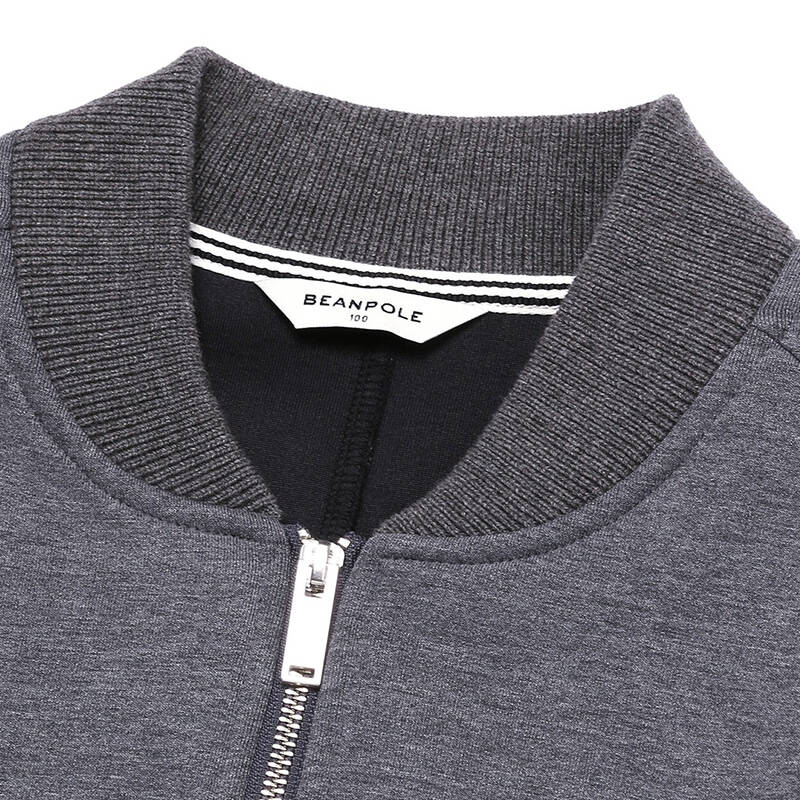 beanpole韩国三星秋冬新款 男士纯色针织运动服 bc5841011 黑色 175