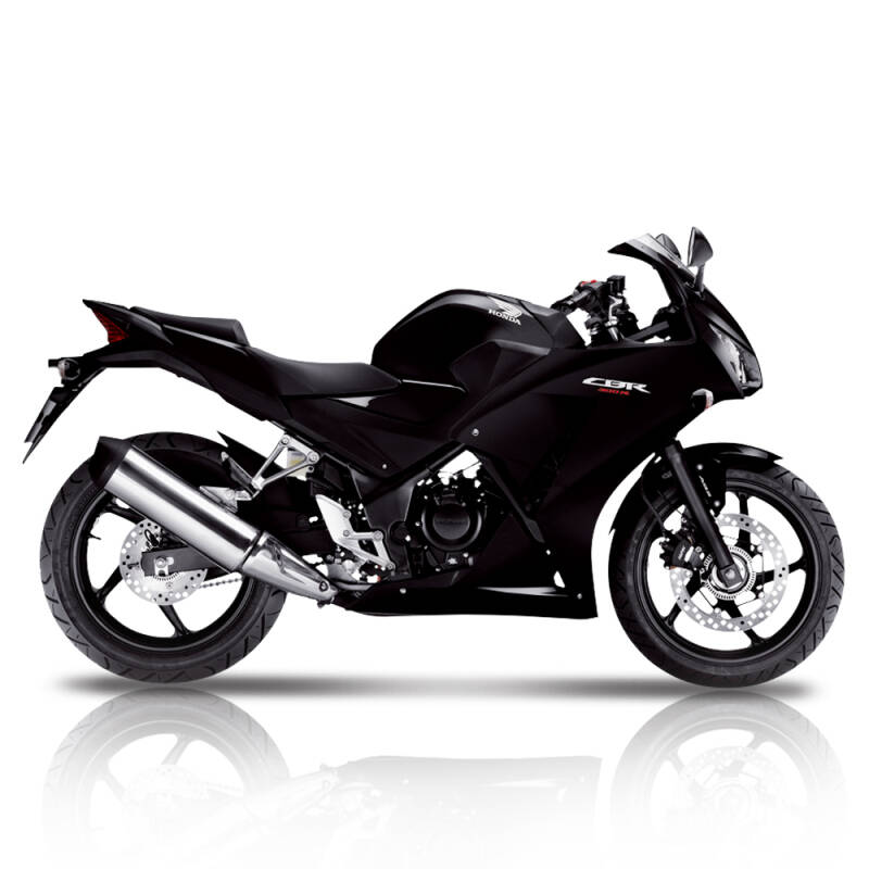 意洲摩托车 电喷水冷新大洲本田摩托车cbr300r跑车街车 黑色标配