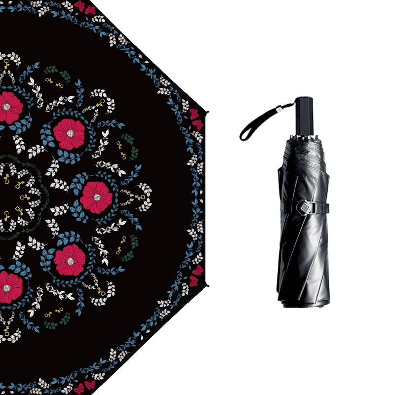 蕉下(banana umbrella)black系列双层小黑伞 防紫外线太阳伞女遮阳伞