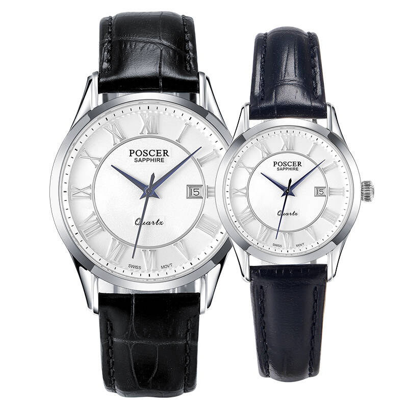 宝时捷(poscer)手表简爱系列皮带石英情侣表对表3012.wbw