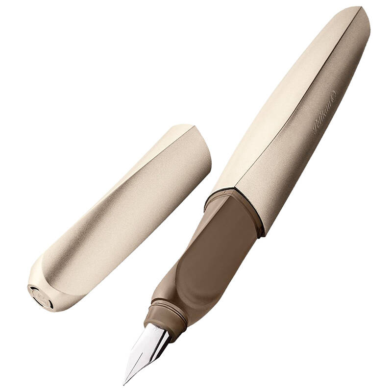 德国百利金铱金四色学生钢笔练字p457 香槟金 f尖