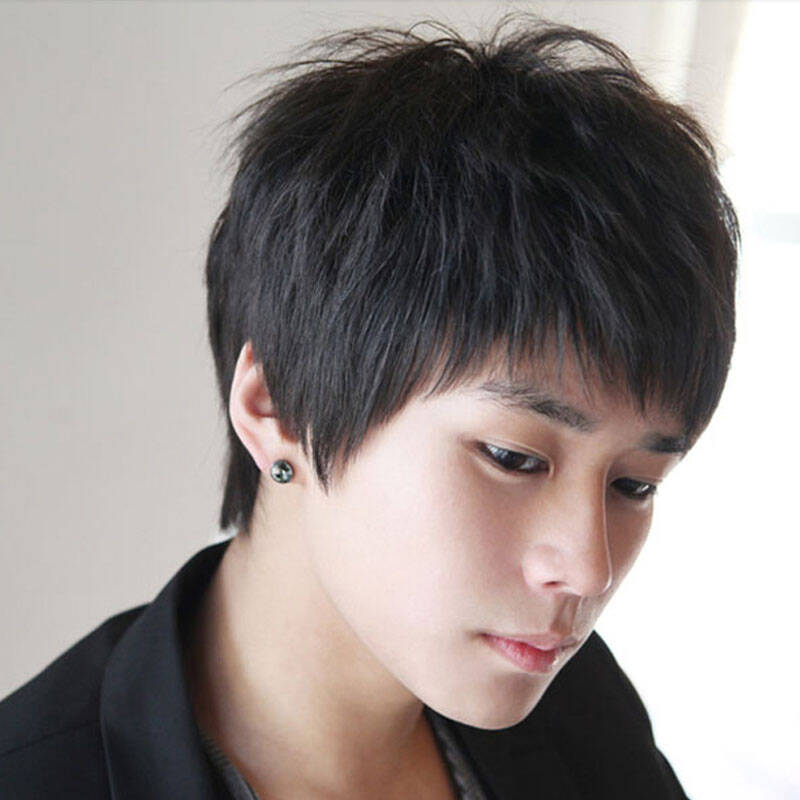 艾丝菲acefair 真发假发男短发 韩版潮男生帅气发型 青中年男士假发套