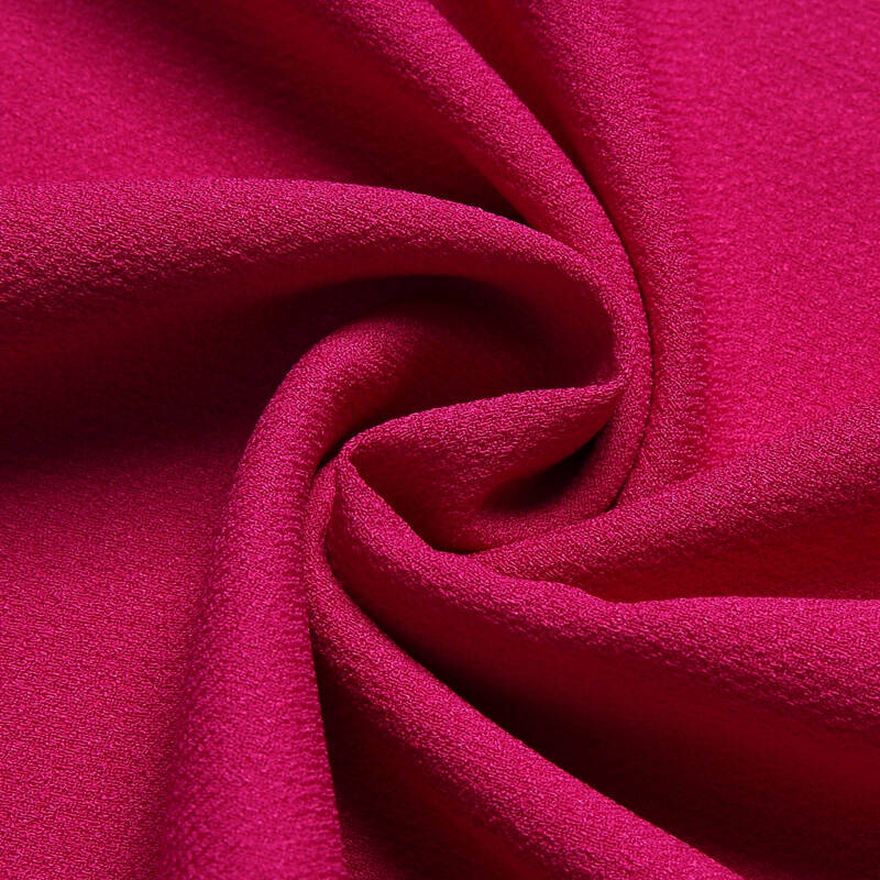 姣薇欧美宽松显瘦纯色简约号v领连衣裙 玫红色xl 3372