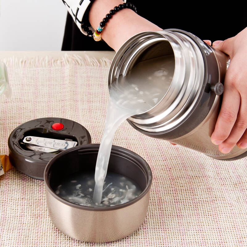 泰福高(tafuco) 保温粥桶 不锈钢真空便携焖烧壶t-2041 750ml 香槟色