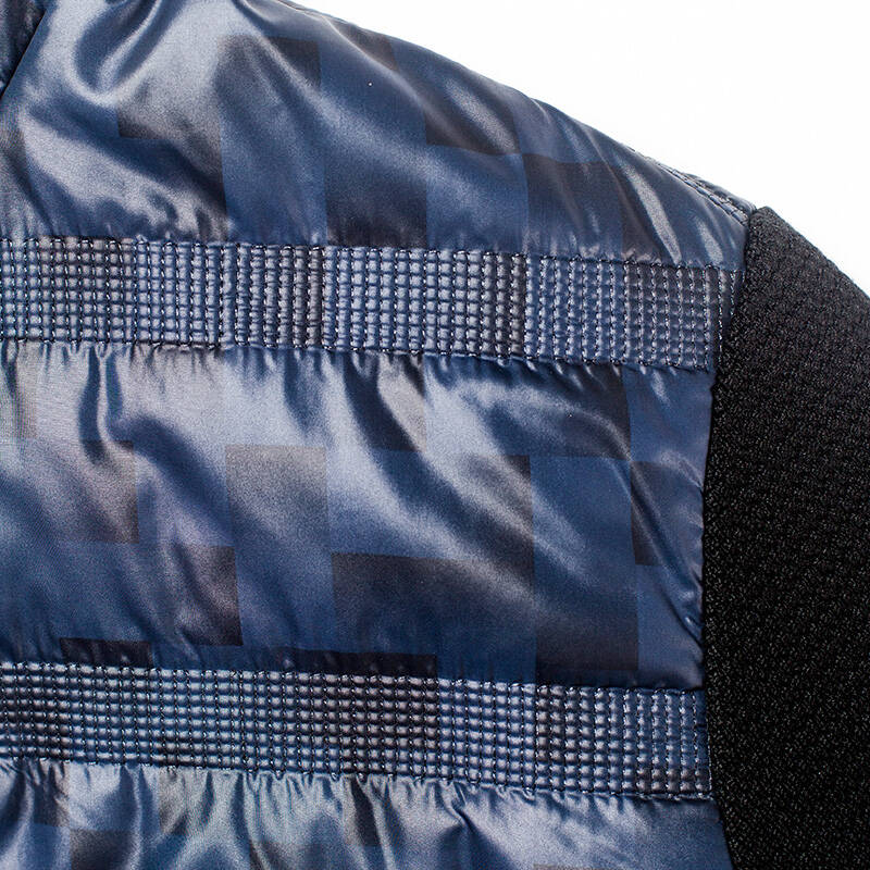 富贵鸟男装(fuguiniao) 时尚休闲系列 拼色立领棉服21222350 深蓝色20
