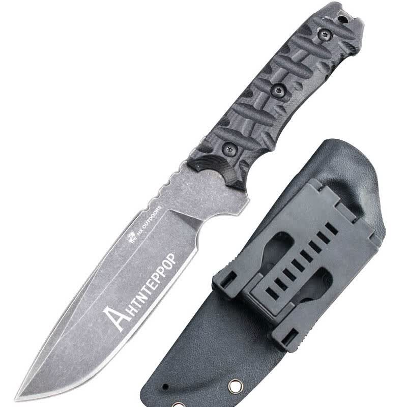 汉道/hx outdoors 阿尔法 户外战术刀 高硬度直刀 野外防身刀具 求生