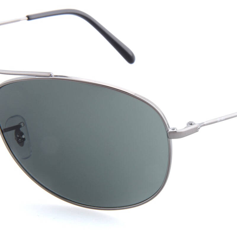 rayban 雷朋太阳镜高街时尚系列眼镜男款枪色框绿灰色墨镜rb3454e 004