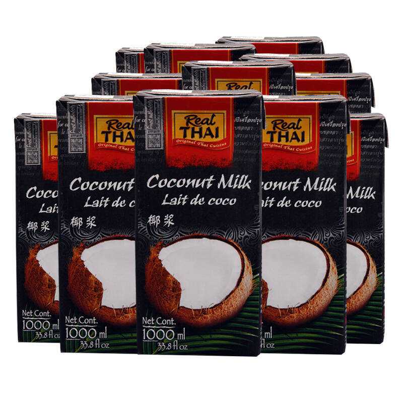 泰国进口 丽尔泰 椰浆淡椰浆 泰国菜西餐甜点烘焙西米露调味品 椰浆1l