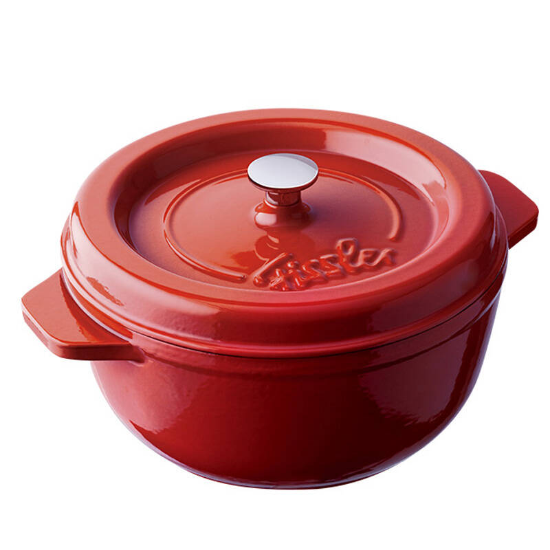 菲仕乐(阿卡娜铸铁锅圆形17厘米1.5升红色)汤锅炖锅 - 京东