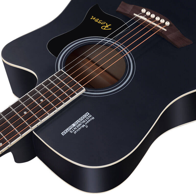 卢森rosen吉他初学者民谣木吉他41寸入门吉它 r-135黑色 41寸