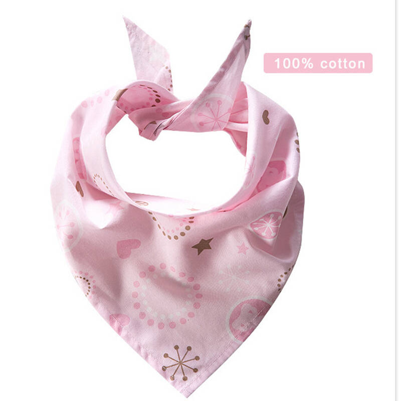 婴儿三角巾纯棉头巾 宝宝口水巾围巾 一巾多用 婴儿头巾款式随机