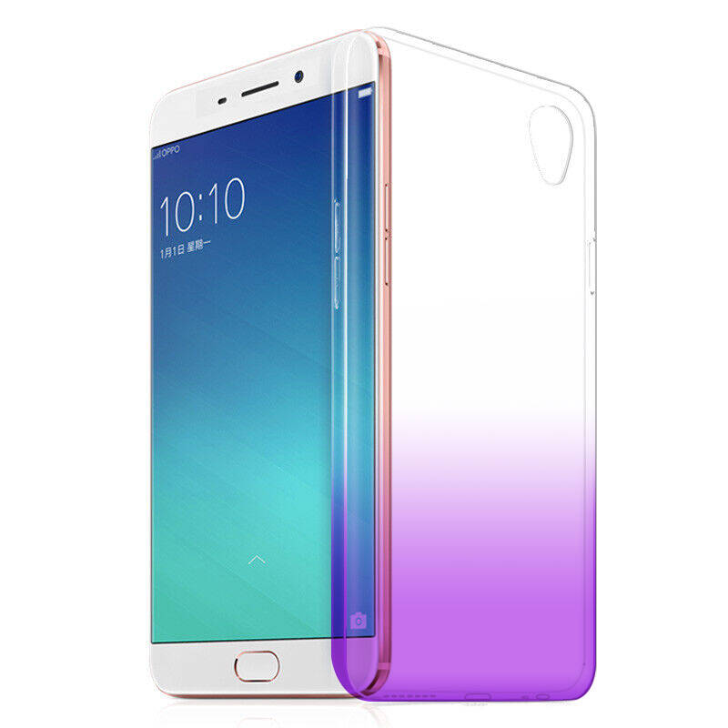 escase 手机壳oppo r9plus手机套透明渐变保护套 手机壳/防摔保护壳