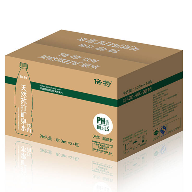 【京东超市】倍特 beite 饮用 天然 苏打 矿泉水 600ml*24瓶装