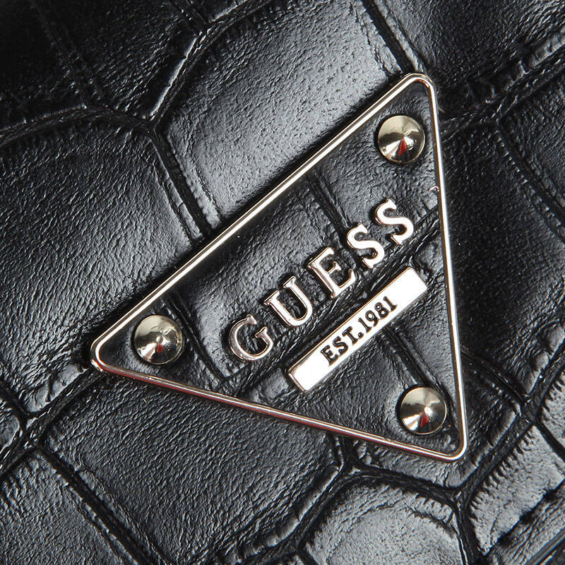 guess 16秋女式时尚鳄鱼纹折叠搭扣长款钱包-cg653066 bla-黑色 one