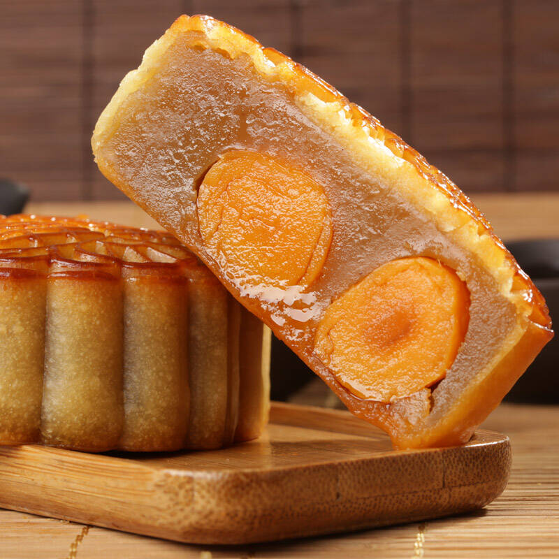 华美 双蛋黄白莲蓉广式月饼720g 中秋月饼礼盒 双黄720g