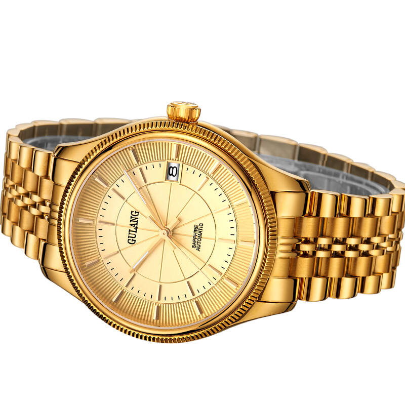 古浪gulang手表男士全自动机械表时尚潮流防水男表8943g 全金