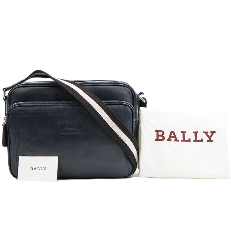 bally 巴利 男士深蓝色牛皮单肩斜挎包 traipse/507
