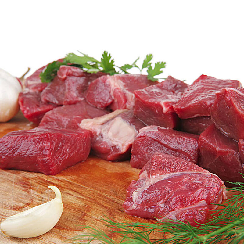 牧源祥 内蒙古苏尼特羊 羊肉块 羊后腿肉切块 1袋 500g