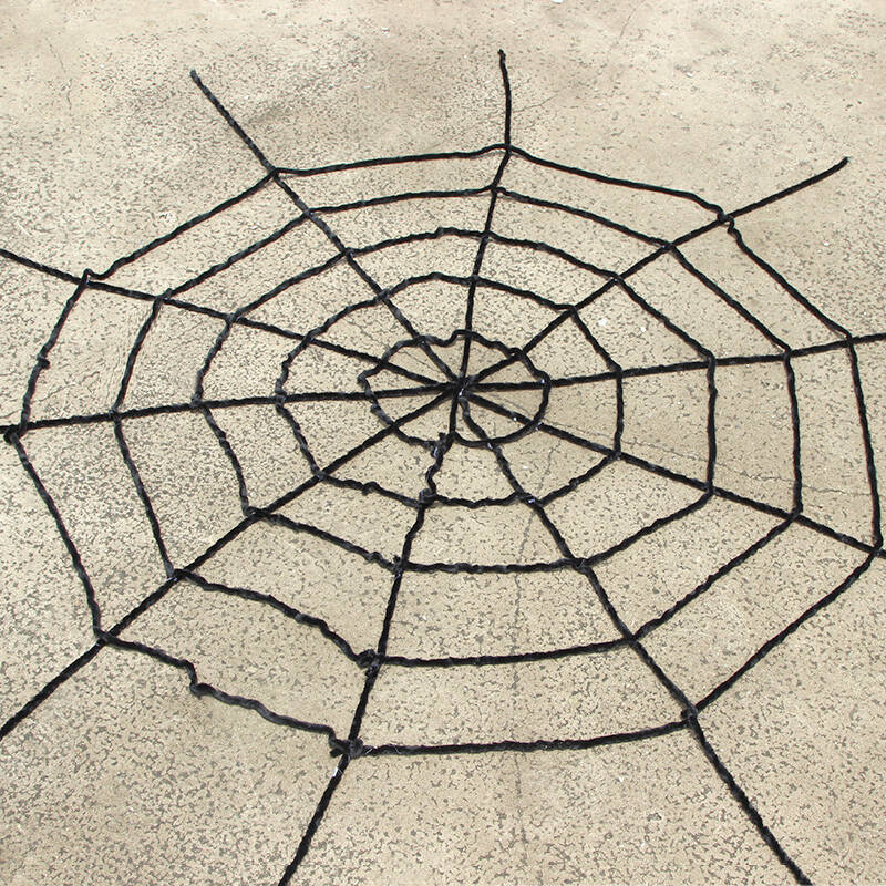 盛泉万圣节道具鬼屋酒吧装饰道具 用品 白色 黑色 大蜘蛛网 1.