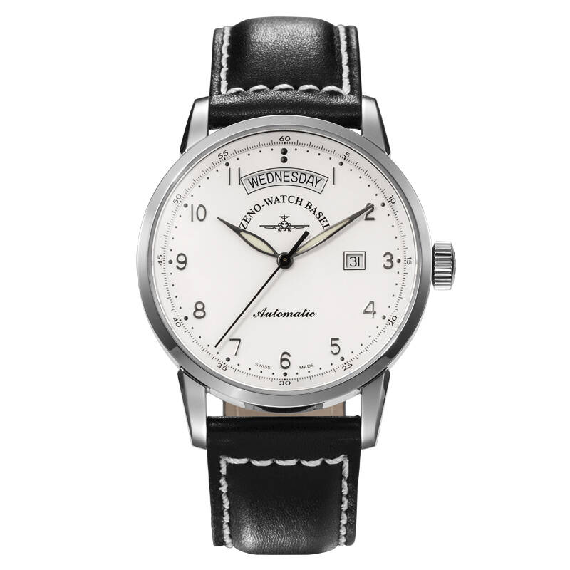 麦哲伦 背透机械表 夜光男表 真皮表带 商务休闲 男士手表 预售 6069