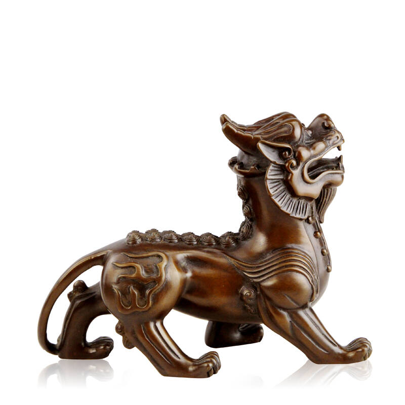 铜欣祥 铜貔貅摆件工艺品开业礼品 j 双角貔貅单只母