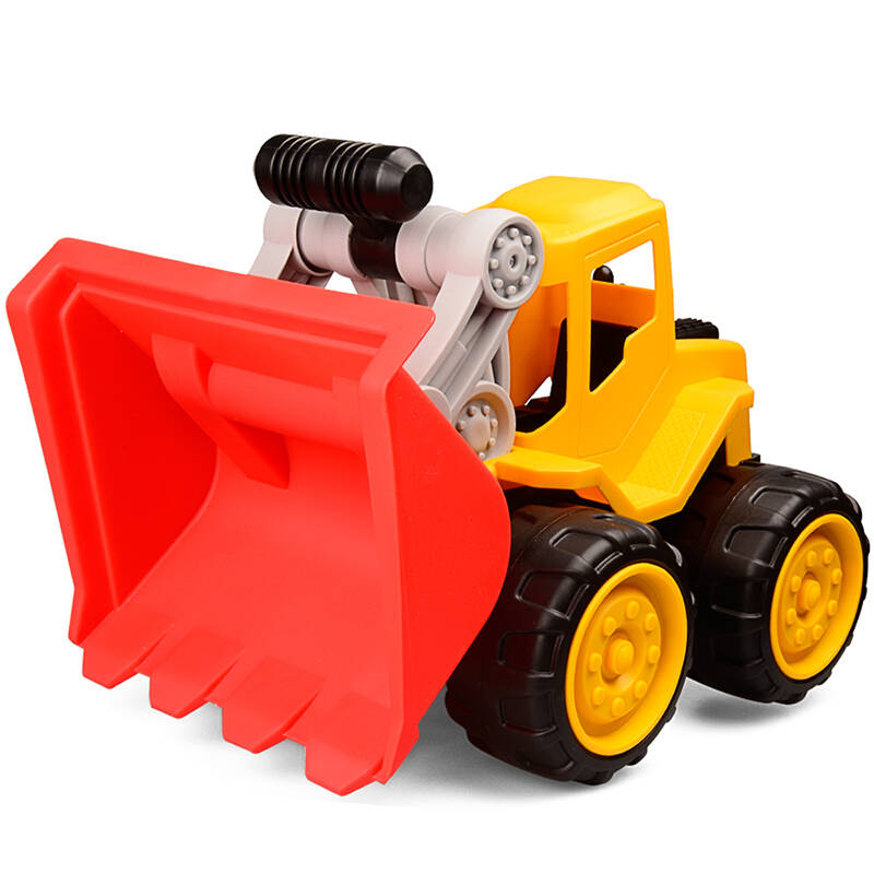 贝恩施(beiens)儿童益智玩具 大号沙滩玩具推土机铲车滑行惯性车b709