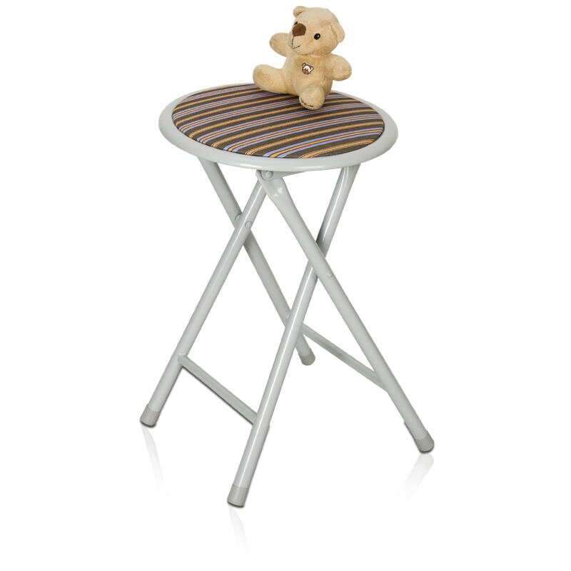 慧乐家 休闲椅 布面钢折椅 收合简易靠背折叠椅 咖啡色 22031【图片