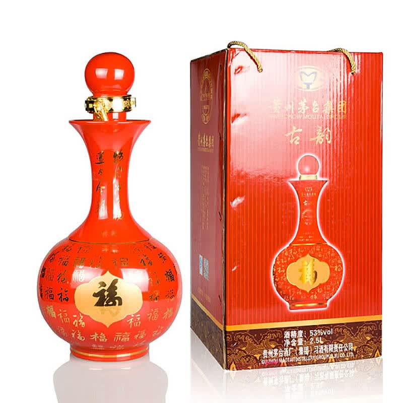 茅台习酒厂 古韵福酒珍藏系列53度高度酒 礼盒装2.5l*1 浓香型 1瓶