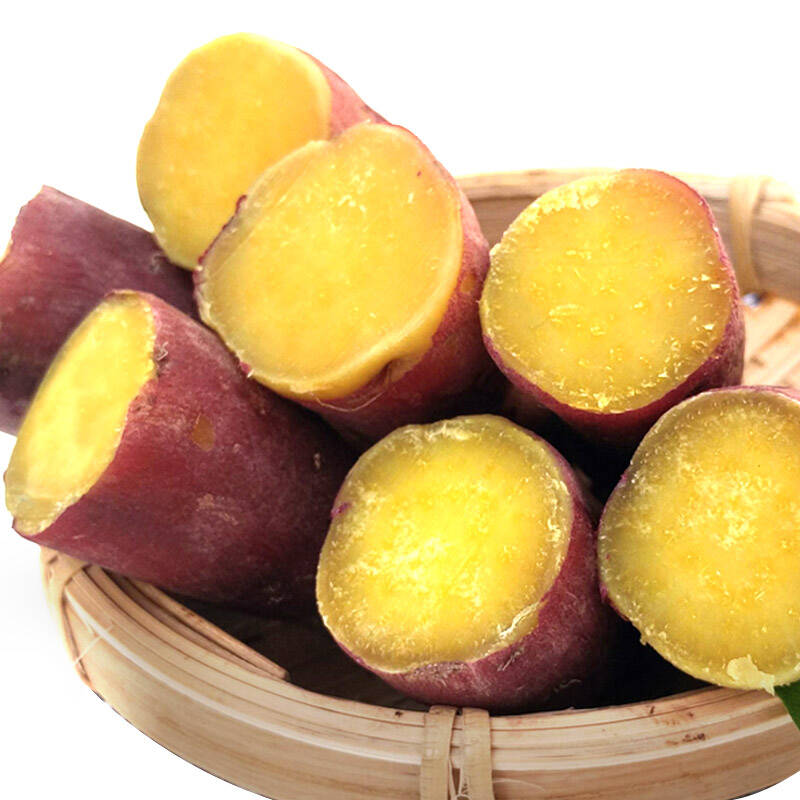 5kg 新鲜农家现挖地瓜山芋番薯黄心薯 迷你金手指紫皮小番薯粗粮