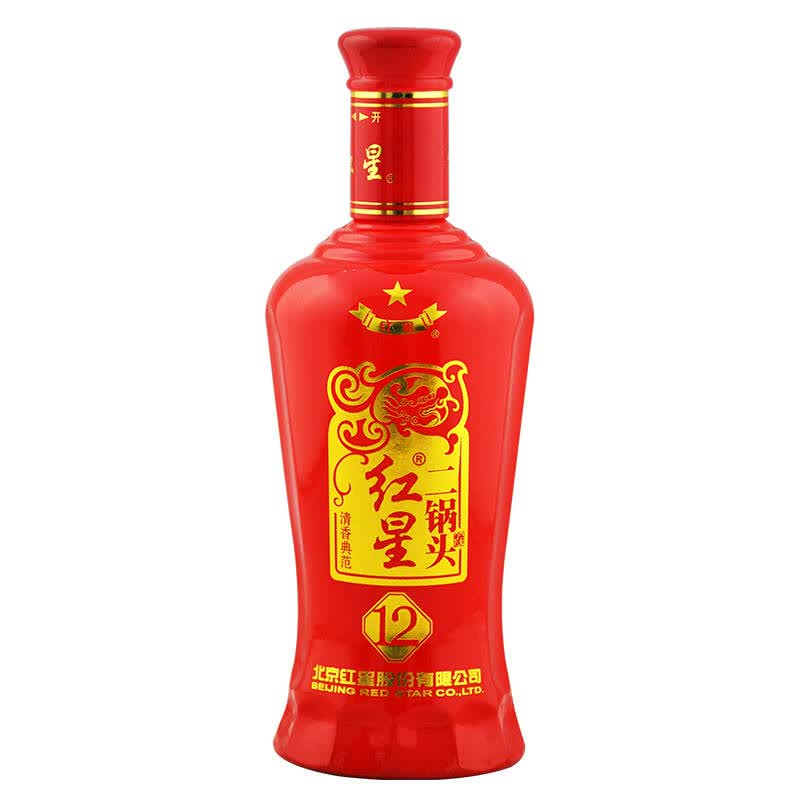 【京东超市】红星 红星二锅头 清香典范12年 清香型 白酒 52度 500ml*