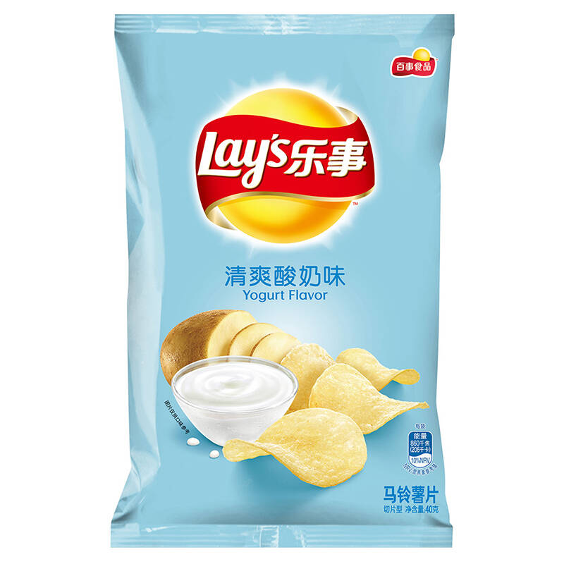 【京东超市】乐事(lays)薯片 清爽酸奶味 40g(新老包装随机发货)