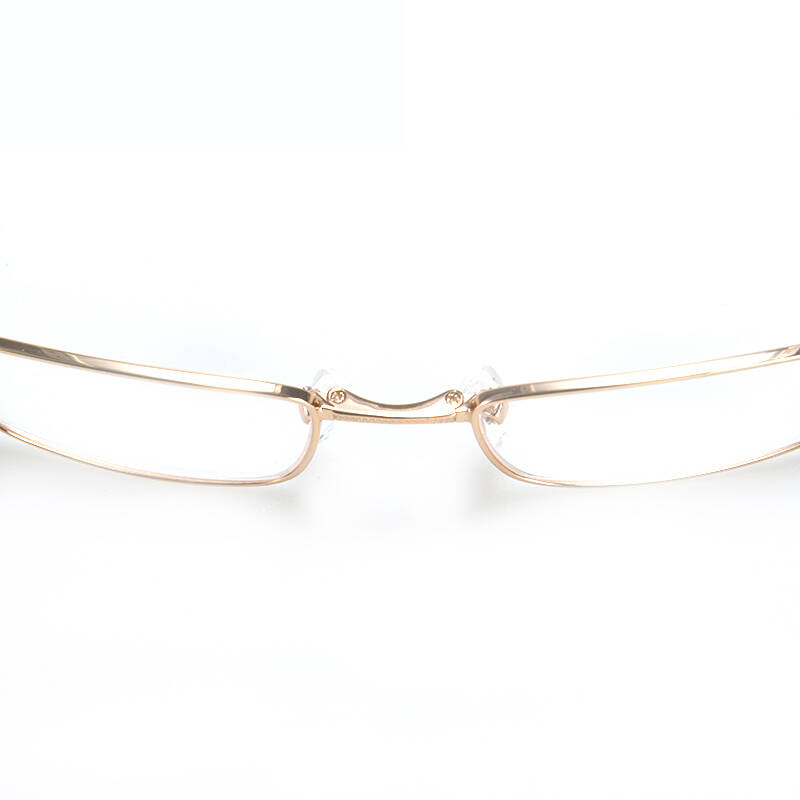 高清光学树脂男士折叠老花镜 金框单光250度 - 京东