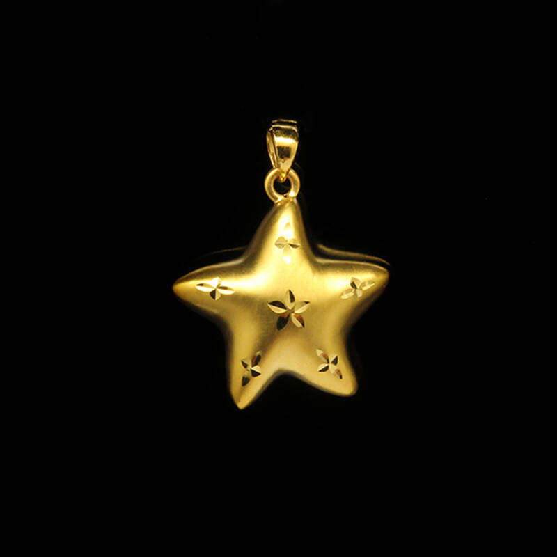 宝瑞通典当行 3d硬金海星吊坠 全新绝当孤品