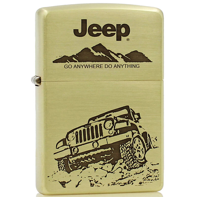 芝宝zippo防风打火机 限量版纯铜两面加工吉普车jeep 越野之王