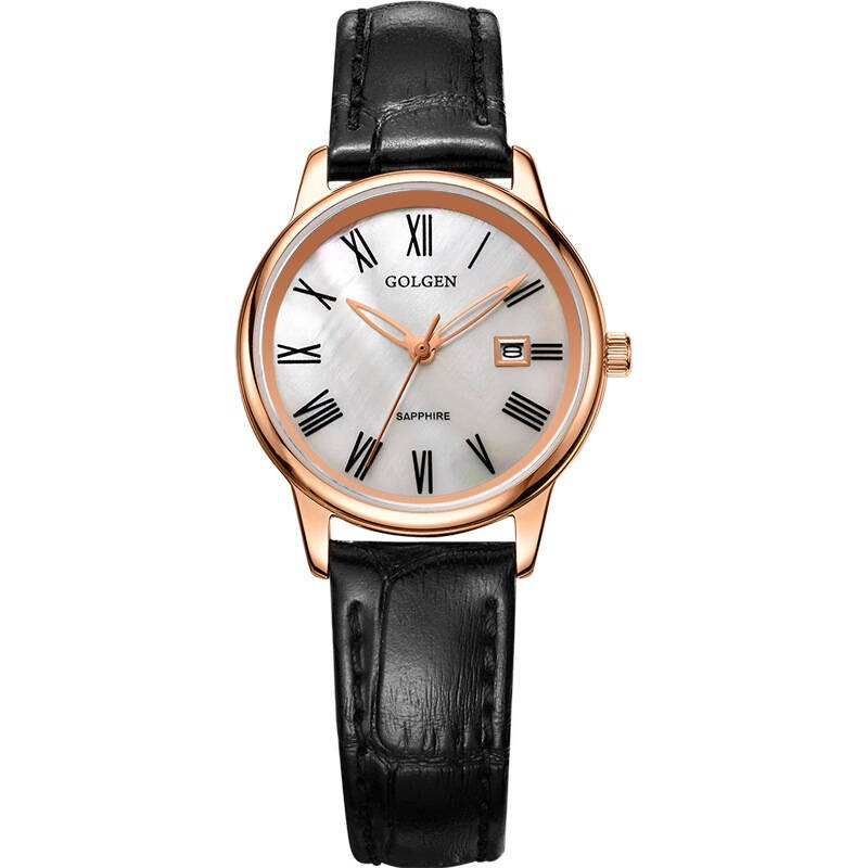 【京东自营】古尊(golgen)手表 彩虹系列石英女表黑色gn.19002l.