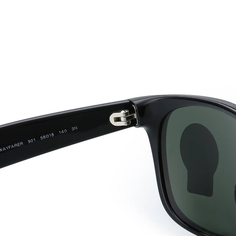 ray-ban 雷朋 新徒步旅行者系列中性款黑色镜框墨绿色镜片眼镜太阳镜