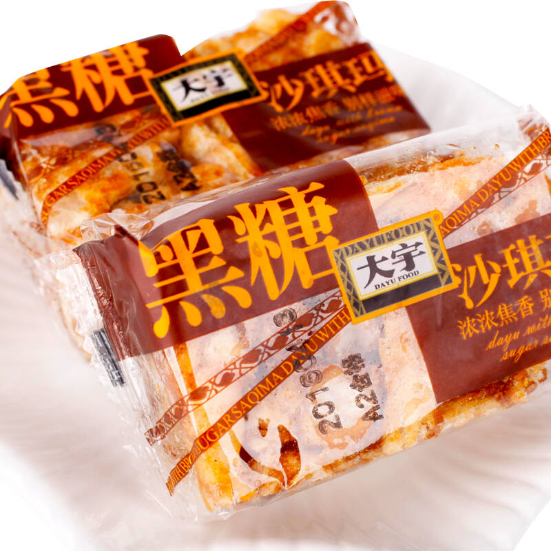 【京东超市】大宇(dayu food)黑糖沙琪玛 500g(内含18个)【图片 价格