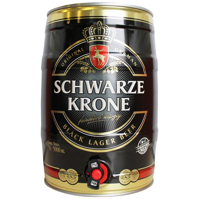 施瓦皇冠 schwarze krone 黑啤 5l 桶 自营