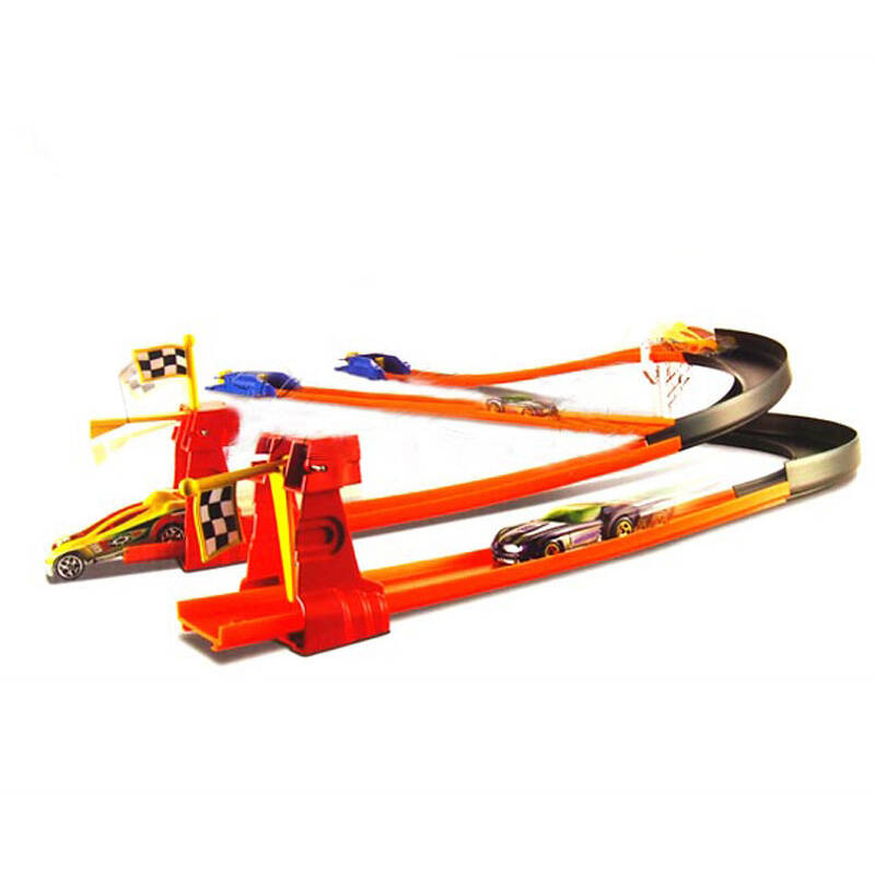 美泰风火轮火辣小跑车赛道电动轨道套装男孩玩具 击败对手bgj10