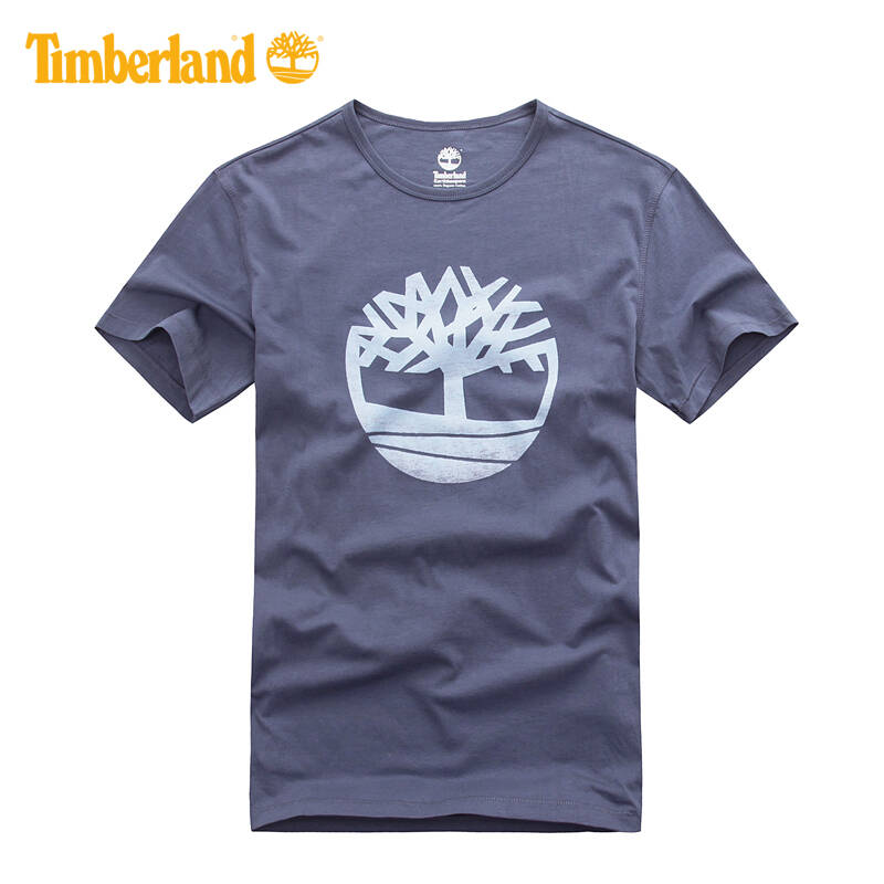 timberland/添柏嵐男裝 14秋裝新品 圓領樹形logo短袖t恤衫|7343j