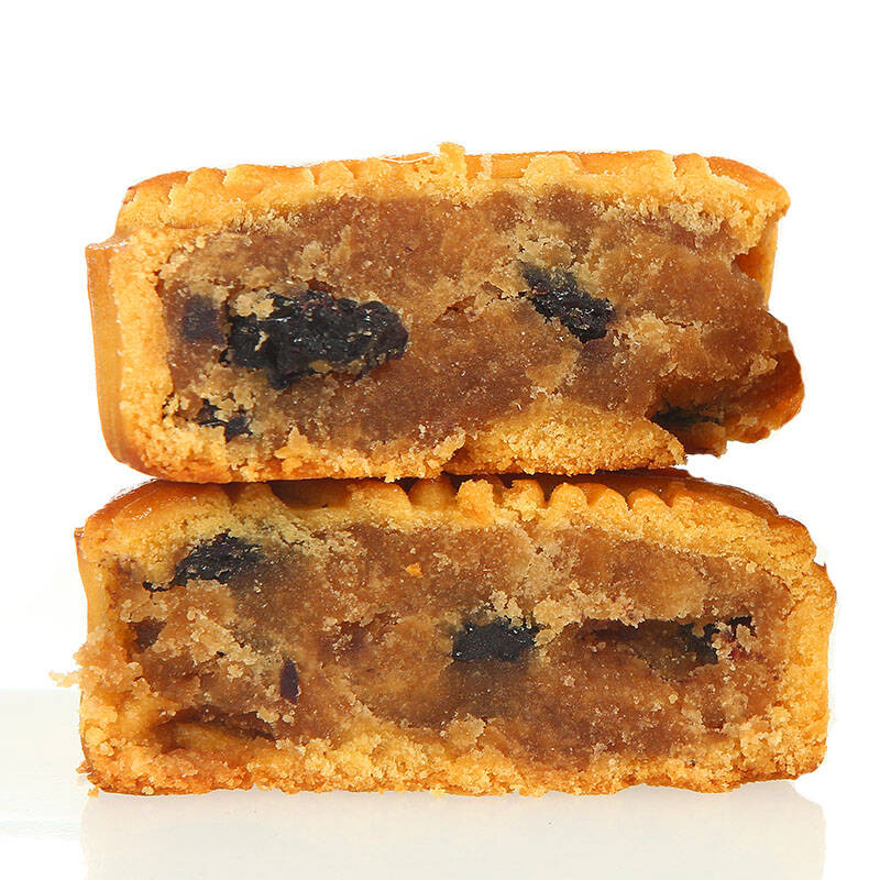 【京东超市】喜多粒 新疆特产干果中秋节葡萄干月饼640g豆沙黑加仑红