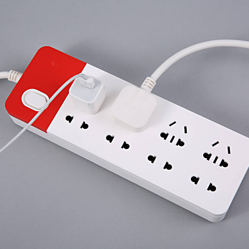 晨光(m&g)aea98643 双排八组合孔总控电源插座插排插线板拖线板2.8米