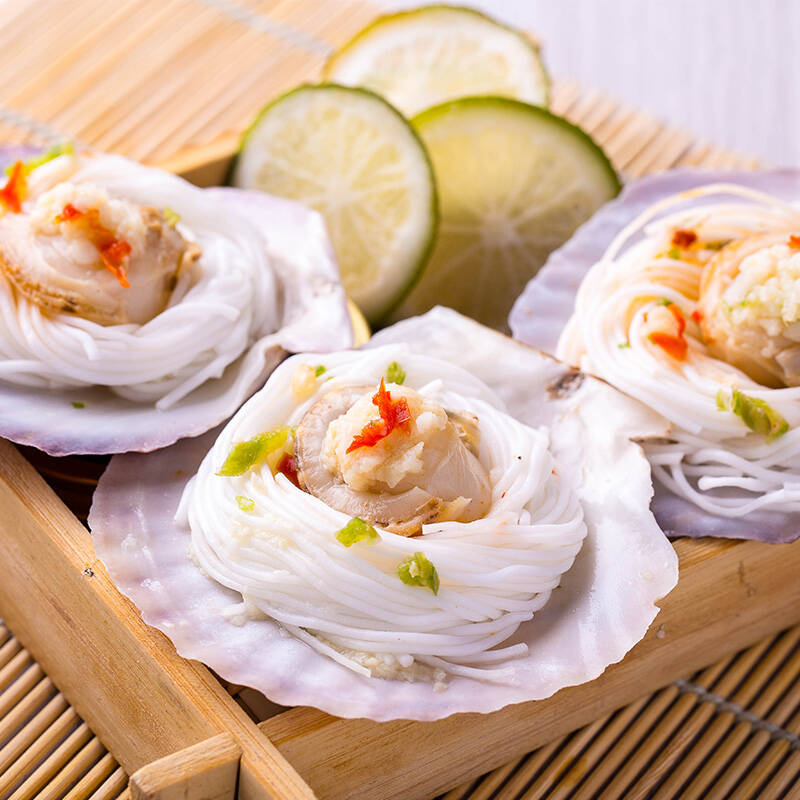 獐子岛 冷冻大连蒜蓉粉丝扇贝 200g 6只 袋装