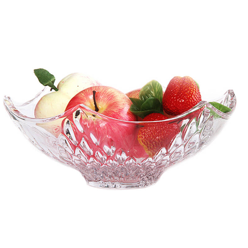 欧式时尚创意 炫彩花纹 孔雀水晶玻璃果盘 婚庆礼品 果盆糖果盘干果盘