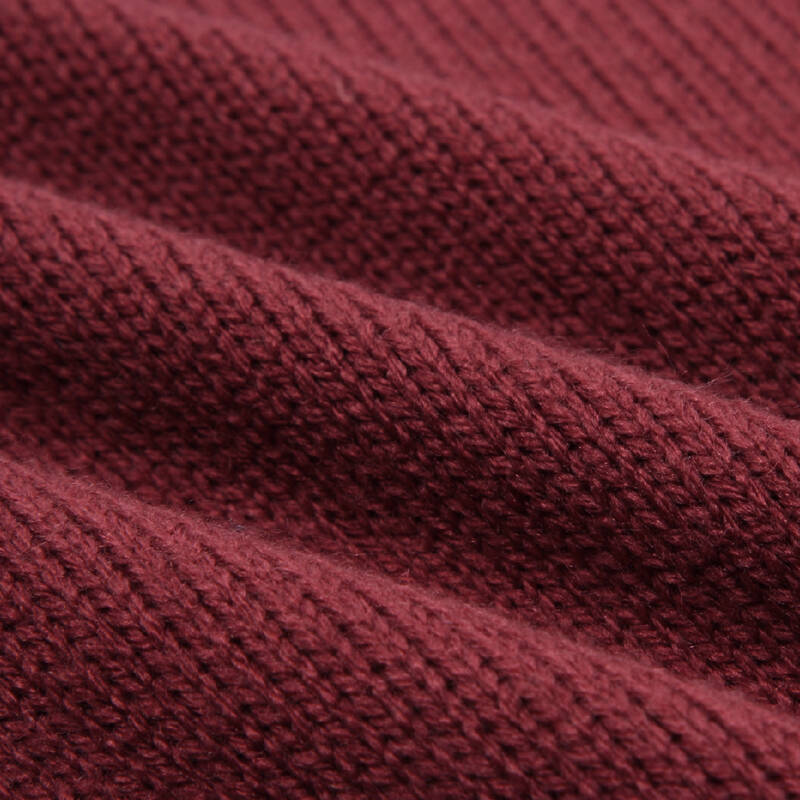 a21 秋冬装 男装时尚立领纯色修身长袖毛衣7431213001 暗红 180/92a