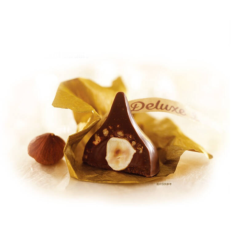 好时臻吻kisses deluxe榛仁夹心牛奶巧克力22粒装182g