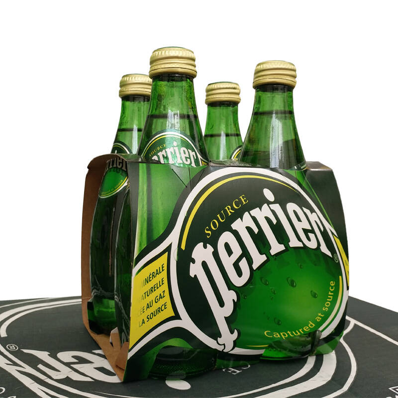 法国进口 巴黎水 perrier 天然含气矿泉水 苏打水 原味 330ml* 24/箱