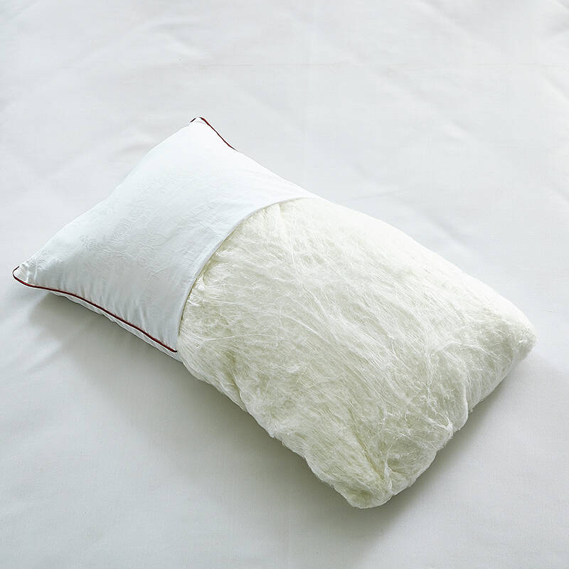 丝煌蚕丝枕头枕芯夏单人枕头芯套装 单只高枕(47x74)净蚕丝1500克