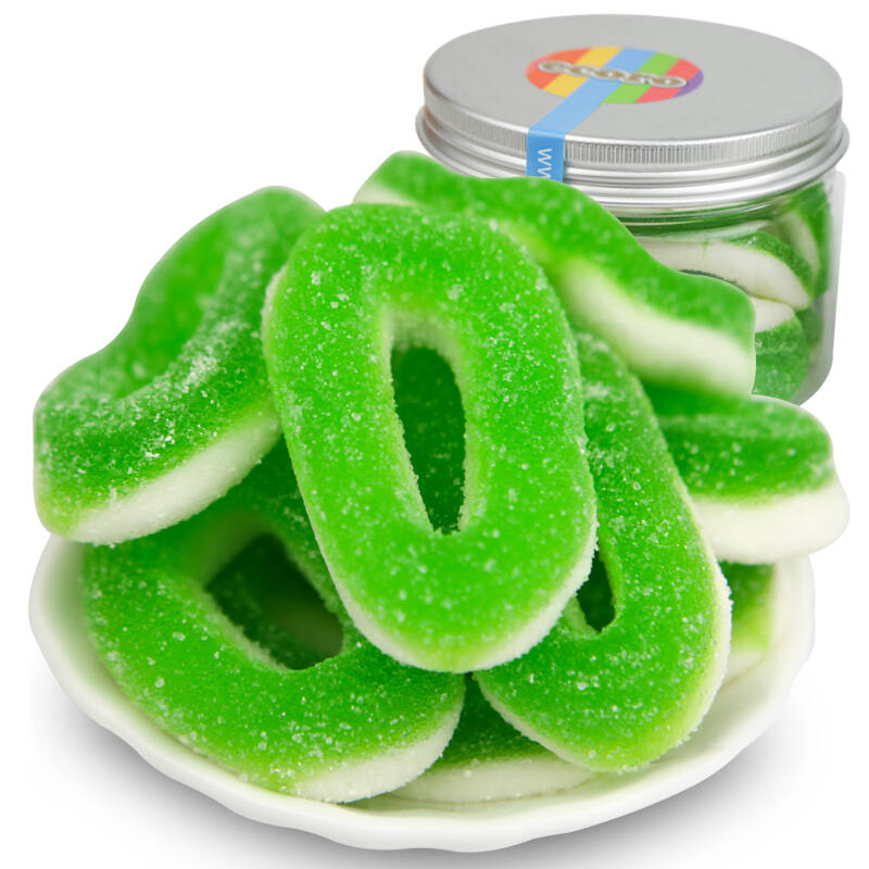 【京东超市】怡可诺牌酸苹果圈橡皮糖100g